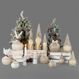 CERAMIC CANDLEHOLDER,ELK,SANTA,GIFT